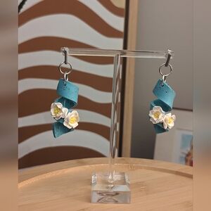 Ribbon Floral Earrings